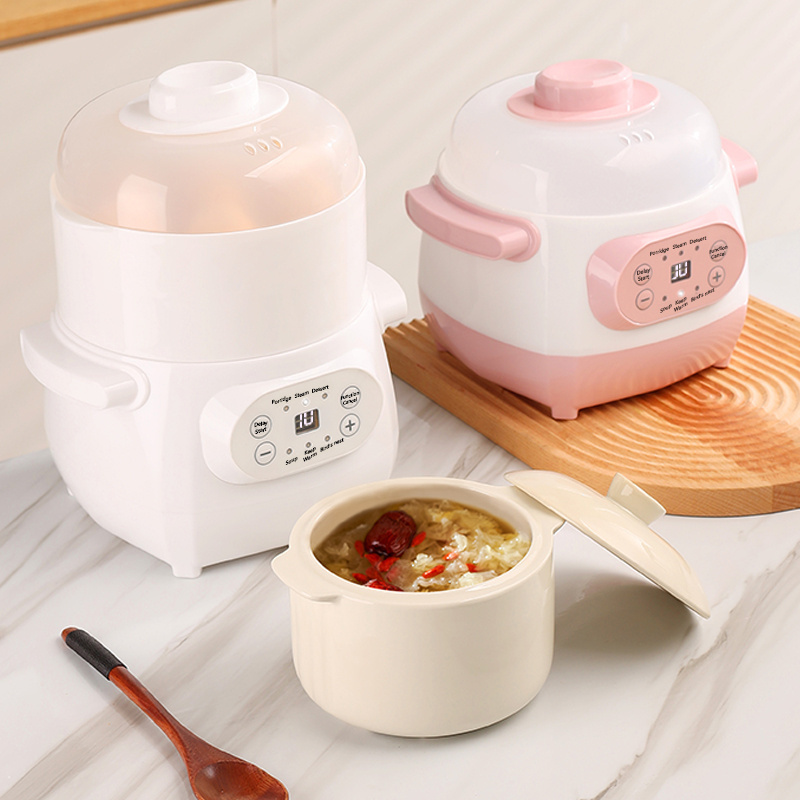 China OEM cheap crock pot Electric Stew Pot Cooker with ceramic liner 110V 220v Automatic Multi Health Mini Slow Cooke