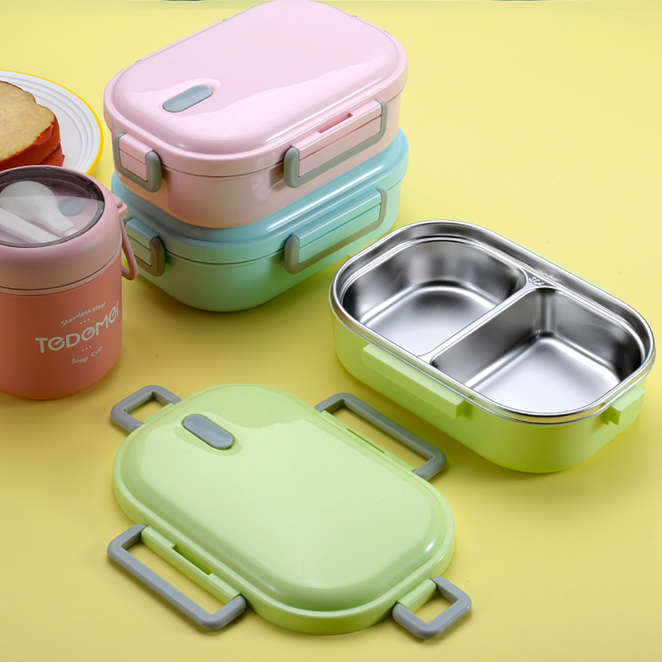 Wholesale Compartment 304 Stainless Steel Bento Lunch Box Food Containers Metal Lunchbox