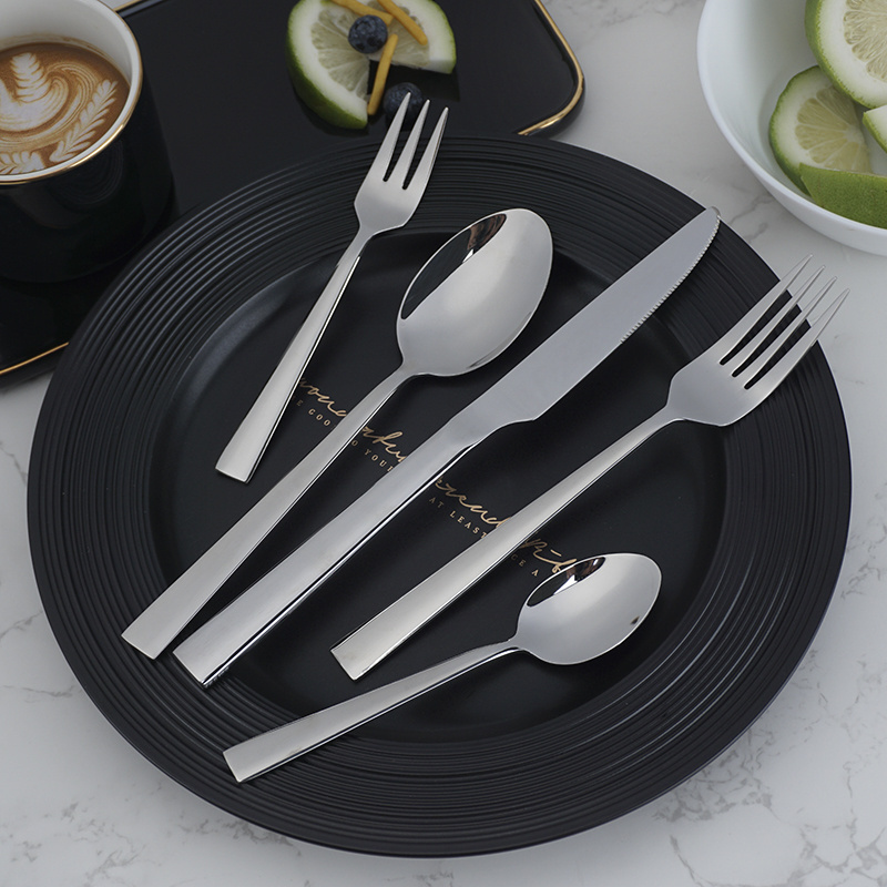 hot sale mirror finishing 24 pieces stainless steel tableware set knife fork spoon cutlery set