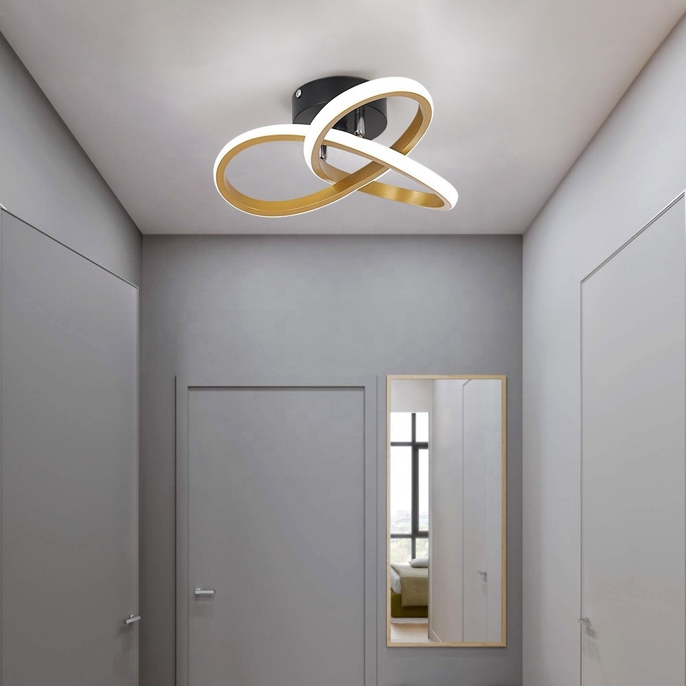 22W LED Fixture Trefoil Corridor HallWay House Lights Modern Indoor Ceiling Light For Bedroom