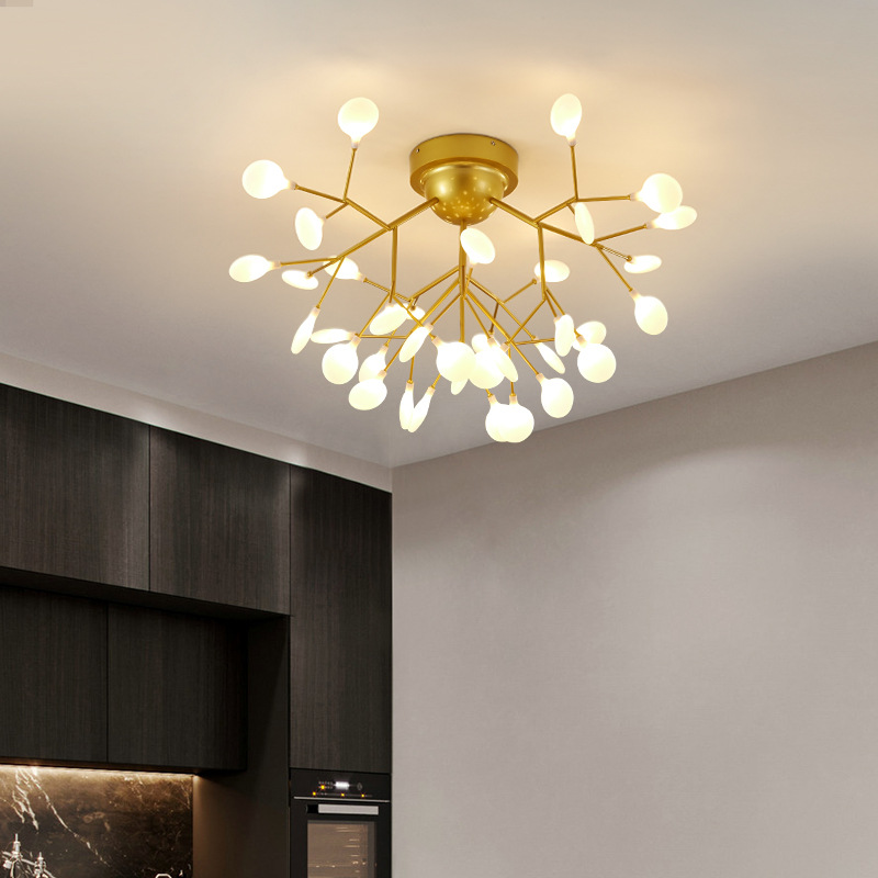 LED  Firefly Ceiling Light with G4 Bulbs Modern 45 Light Hanging Lamp for Living Room