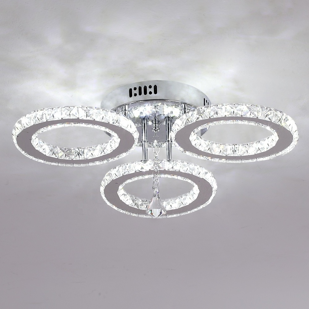 Free Shipping Living Room Ceiling Light Led 30W K9 Crystal Lighting Lustr