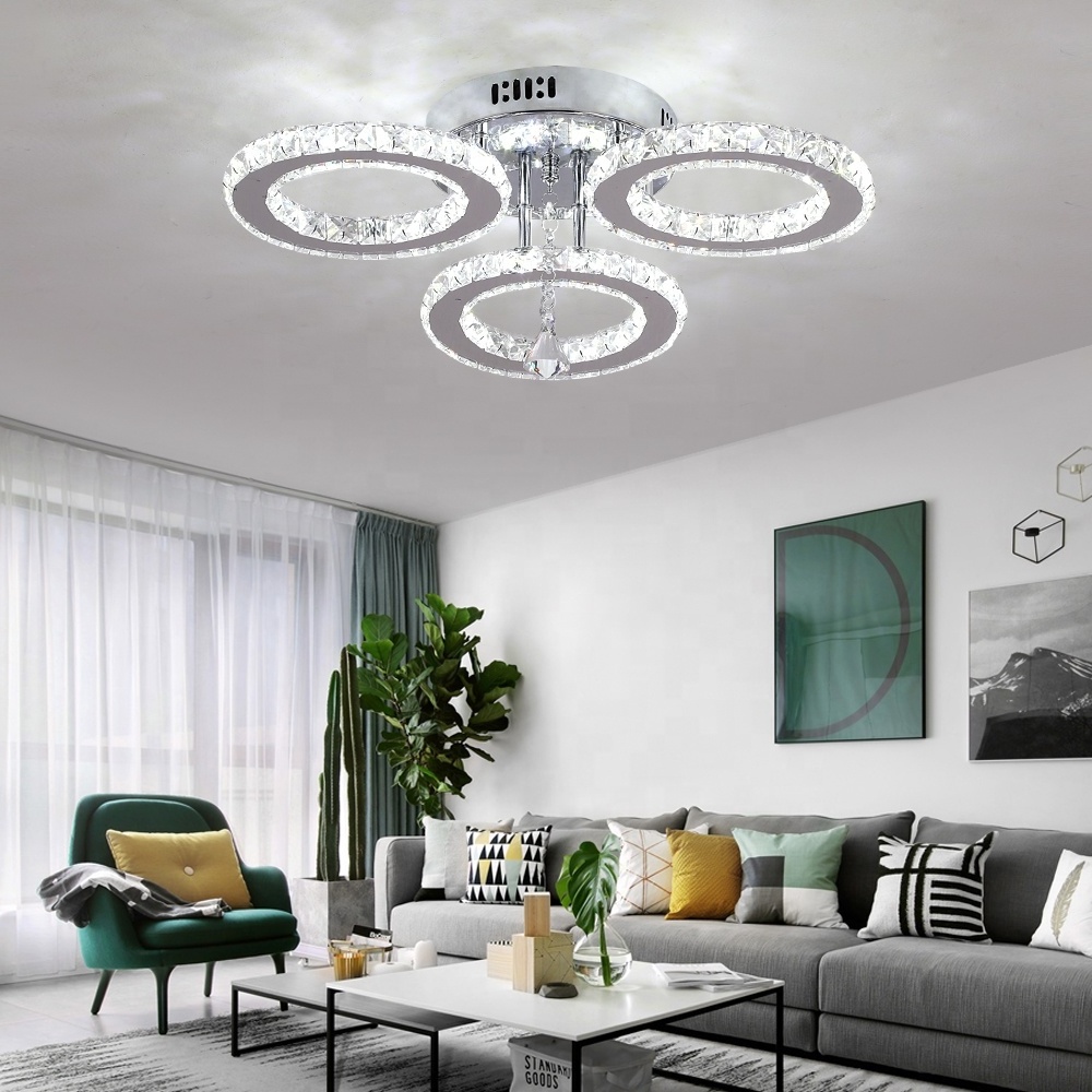 Free Shipping Living Room Ceiling Light Led 30W K9 Crystal Lighting Lustr