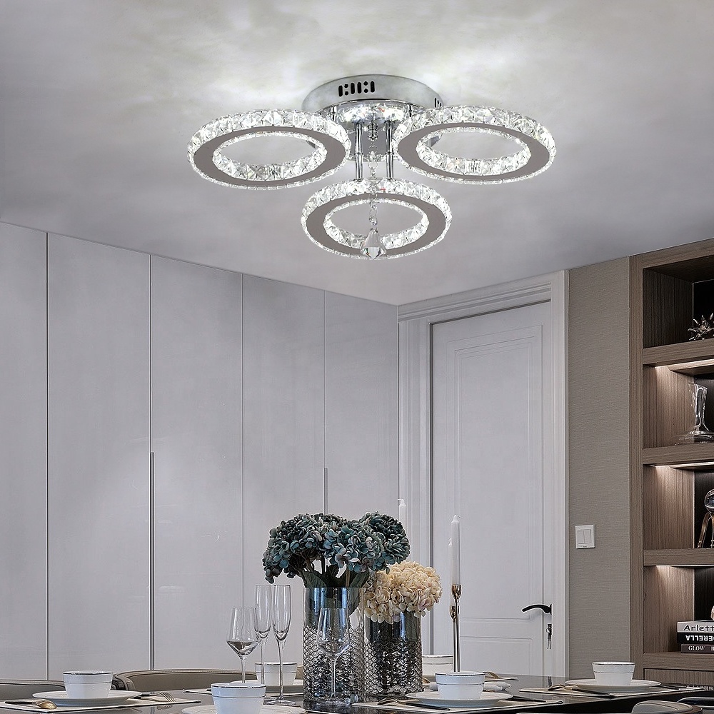 Free Shipping Living Room Ceiling Light Led 30W K9 Crystal Lighting Lustr