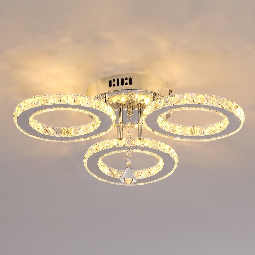 Free Shipping Living Room Ceiling Light Led 30W K9 Crystal Lighting Lustr