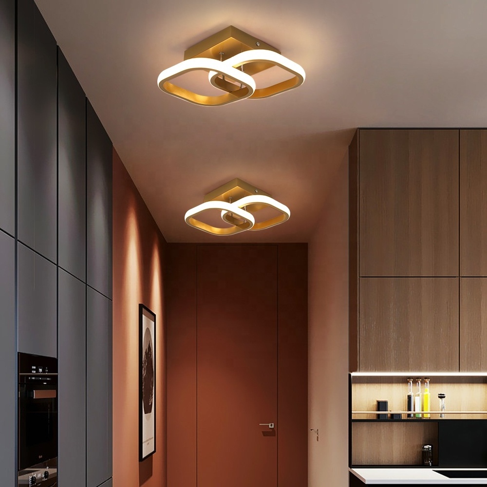 Surface Mounted 22W Gold Led Ceil Light For Home Ceiling Hallway