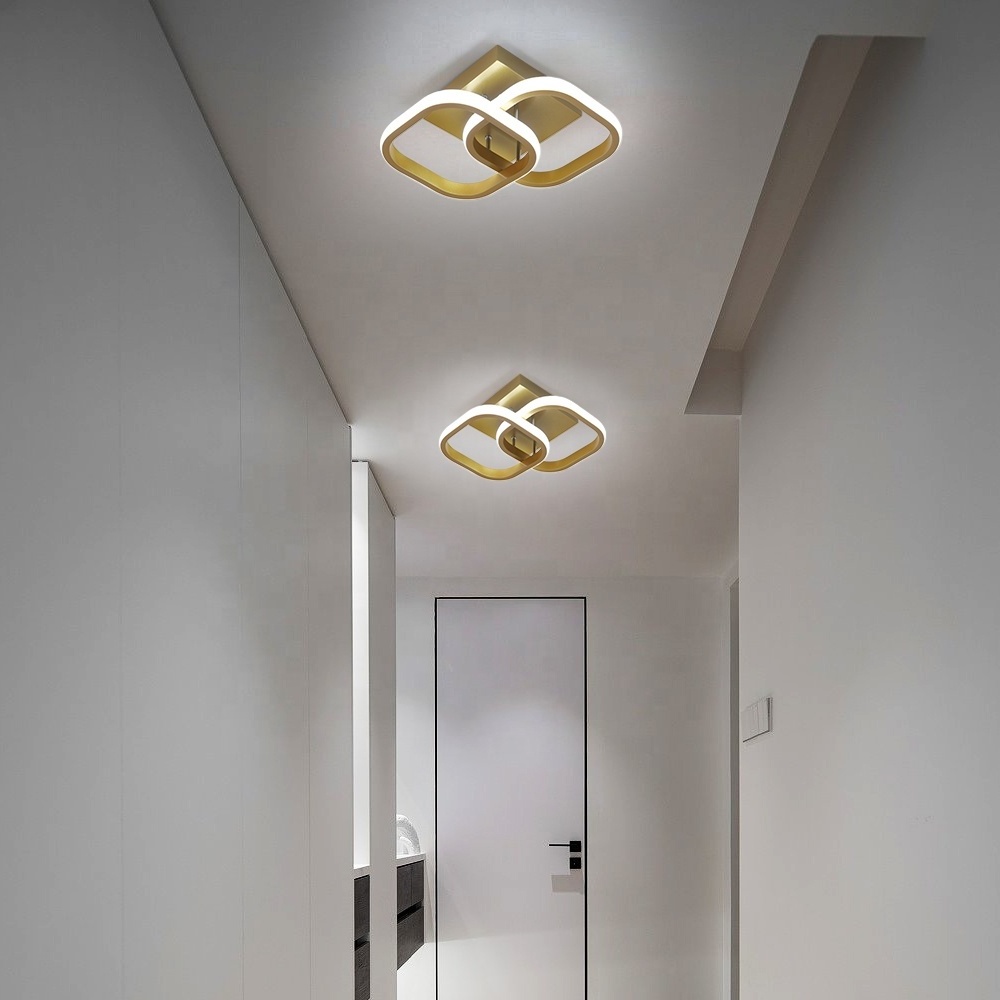 Surface Mounted 22W Gold Led Ceil Light For Home Ceiling Hallway