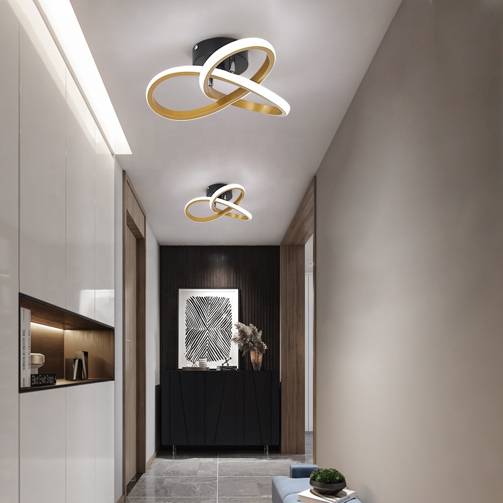 Free Shipping UK 22W White Warm Trefoil Bedroom Corridor HallWay LED Ceiling Light Fixture For Home Indoor