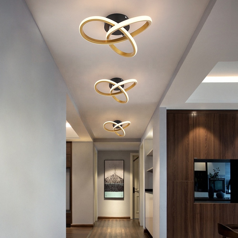 Free Shipping UK 22W White Warm Trefoil Bedroom Corridor HallWay LED Ceiling Light Fixture For Home Indoor