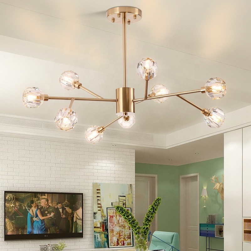 9 12 15 18 Heads Asymmetrical Chandelier Sputnik Pendant Light With G9