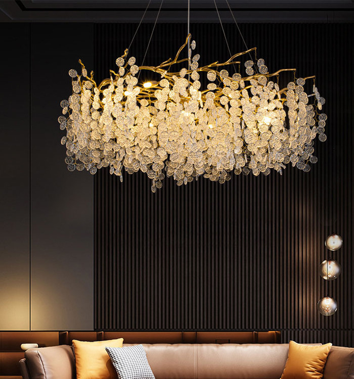 New Money Tree Design Foyer Living Room Hanging lamp Fixtures Indoor Golden Decorative Pendant Light