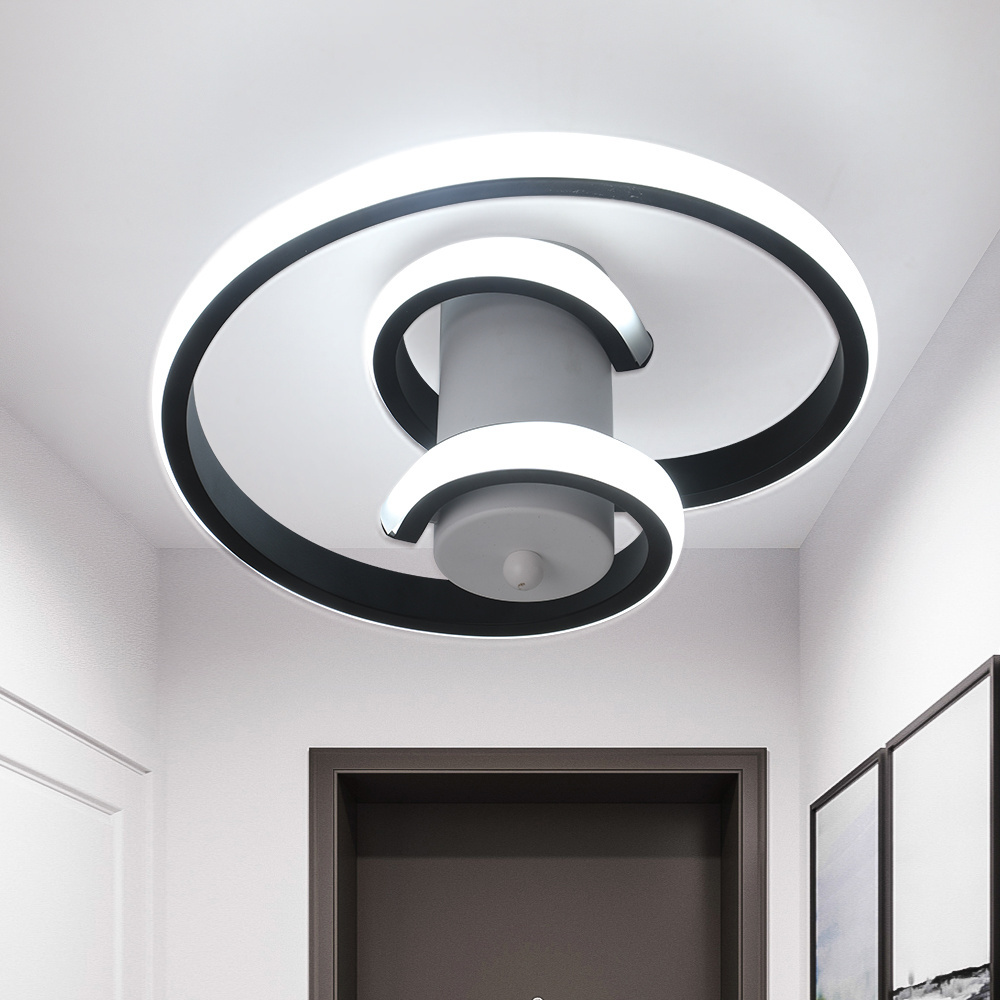 Modern Arc Snail Surface Design 42W Led Acrylic Flush Mount Chandelier ceiling Lights