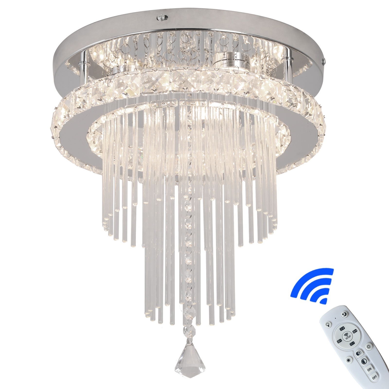 Surface Mounted Decor Remote Control Smart Modern CCT Adjustable Led Ceiling Light For Home