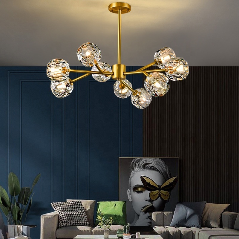 9 12 15 18 Heads Asymmetrical Chandelier Sputnik Pendant Light With G9