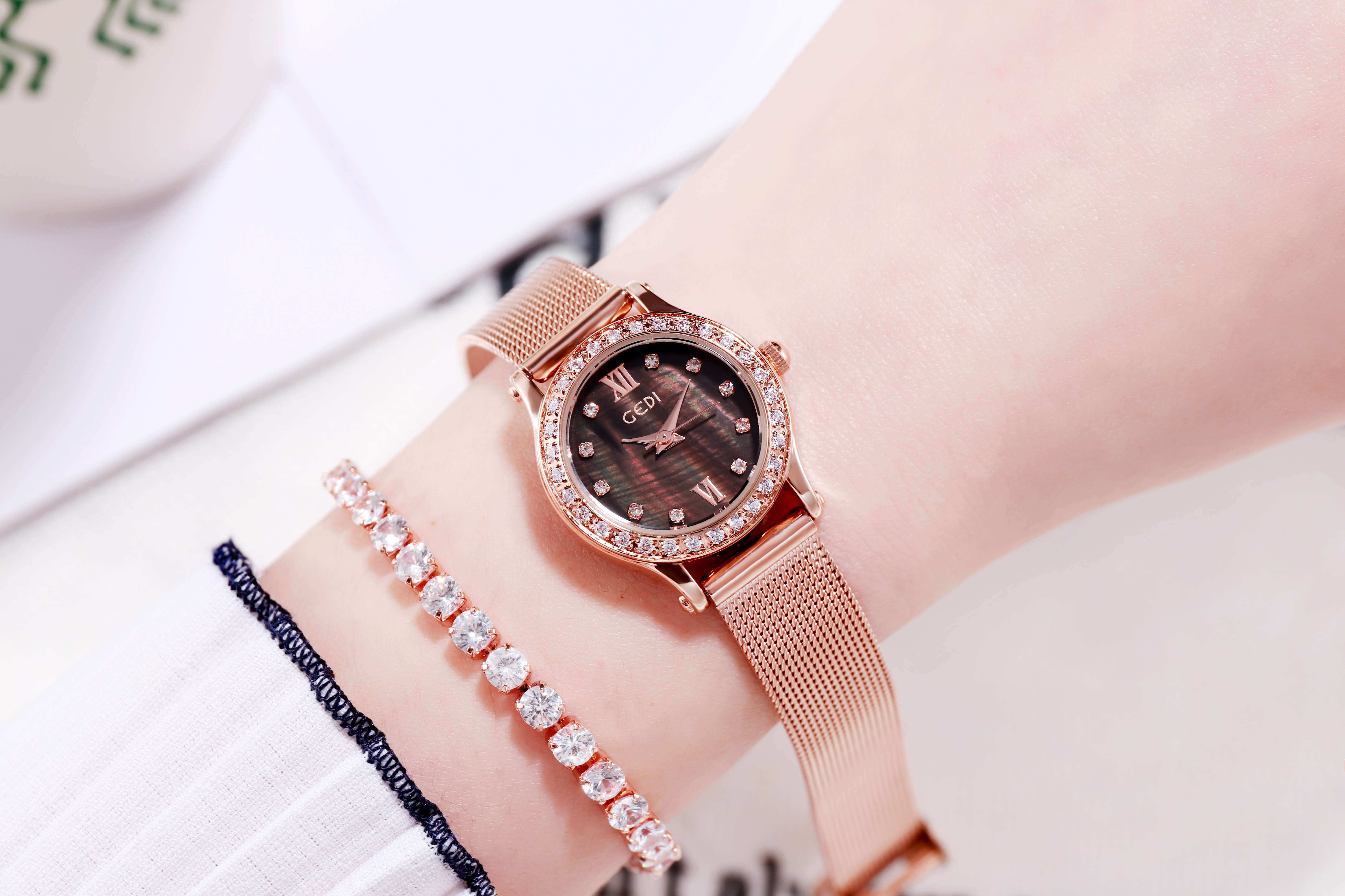 GEDI 12036 New Fashionable and Elegant Girls' Watch as a Valentine's Day Gift for Girlfriends Korean Personalized W