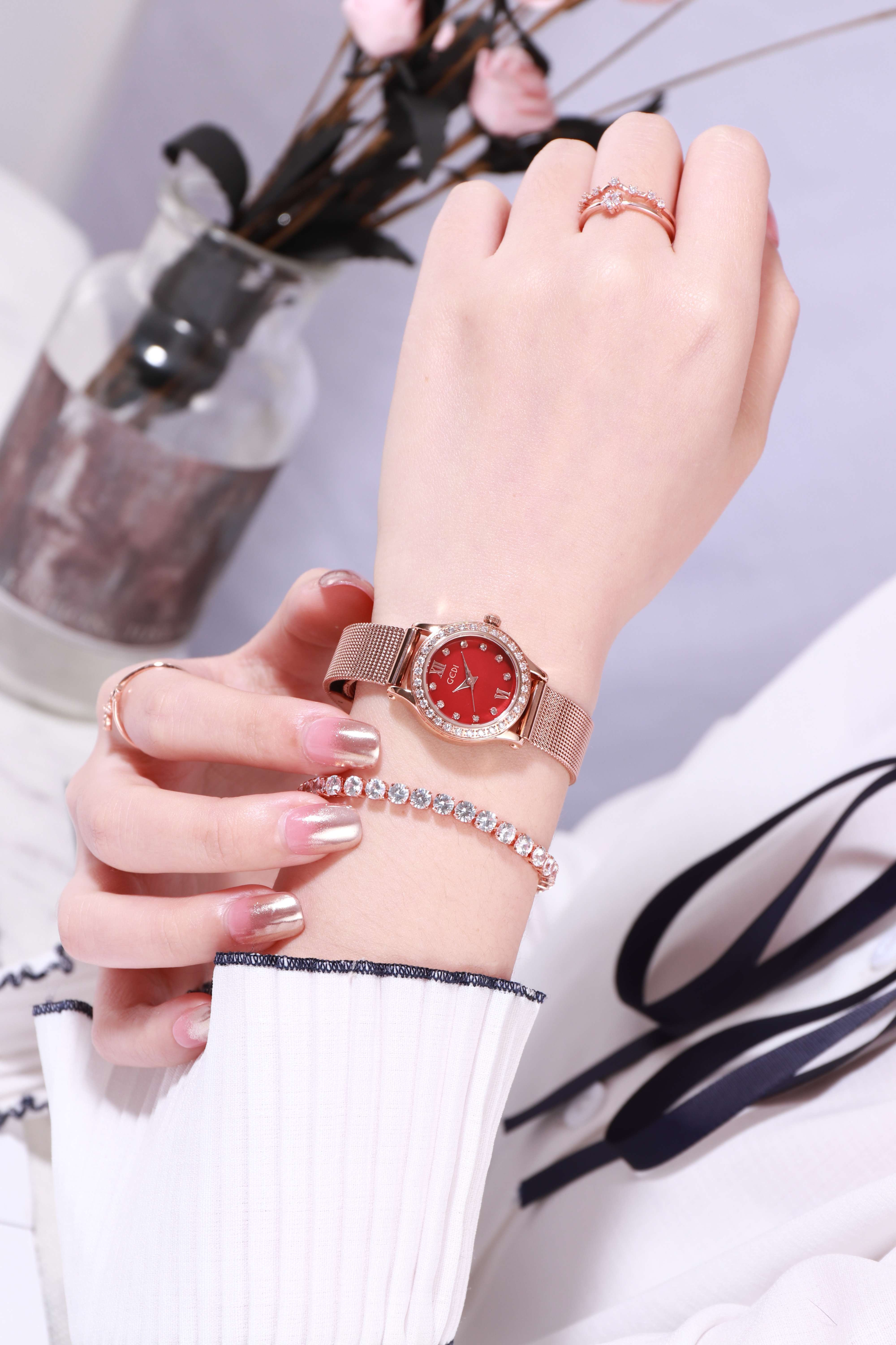 GEDI 12036 New Fashionable and Elegant Girls' Watch as a Valentine's Day Gift for Girlfriends Korean Personalized W