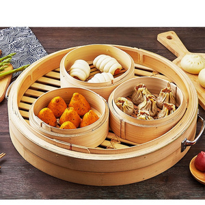 Wholesale Chinese Bamboo Rice Basket HQ-Bamboo Steamer Favor