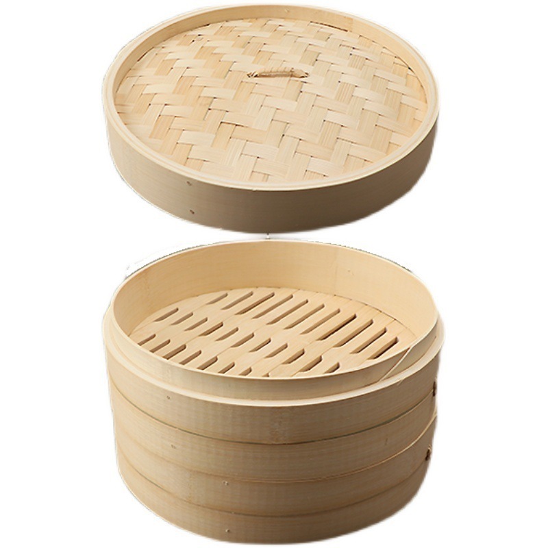 Wholesale Hair Mini Favors High Quality 10 Inch Pot Tradition Handmade HQ-bamboo Steamer With Steel Rings Steamers