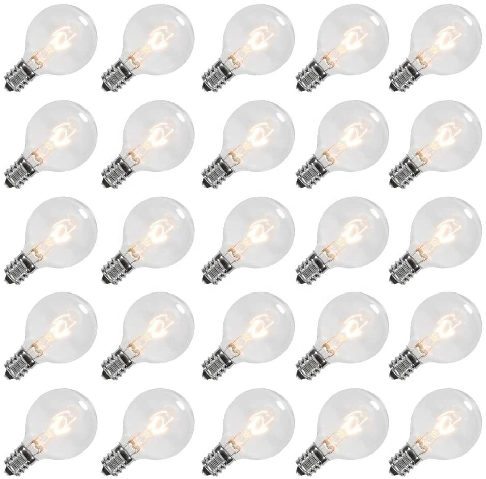 HQ 120V 5W G40 Replacement Bulb E12 base  for Decoration Led Outdoor Garden Christmas String Light Replacement Bulb