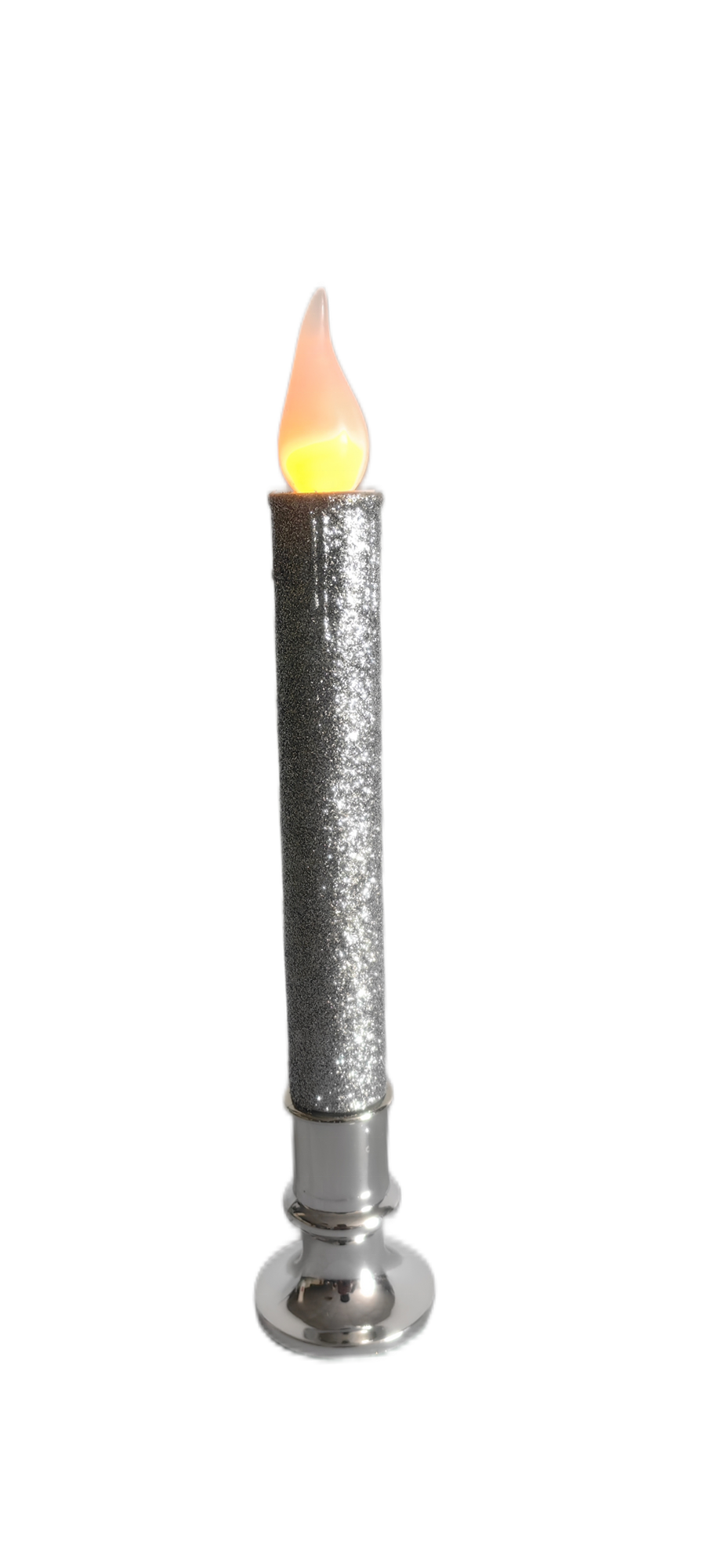 Battery Operated 9inch tall glitter candle light with auto timer