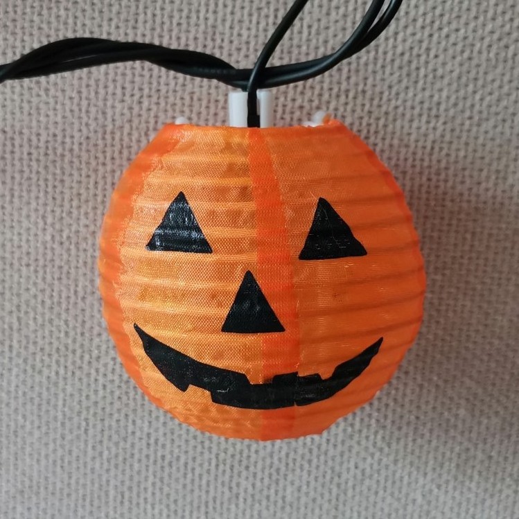 10Lt Mini Orange Pumpkin Lantern String Lights Round Jack O Lantern  Halloween Festival Decoration Outdoor Garden String Light