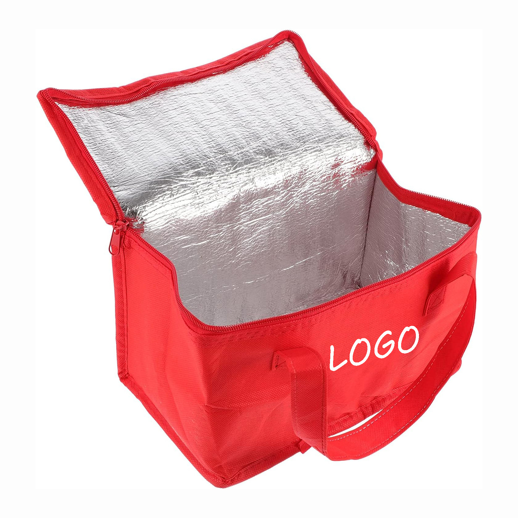 Wholesale Custom Beach Drink Wine Insulated Bag Reusable Red Shopping Carry Bag Portable Camping Tote Cooler Lunch Bag