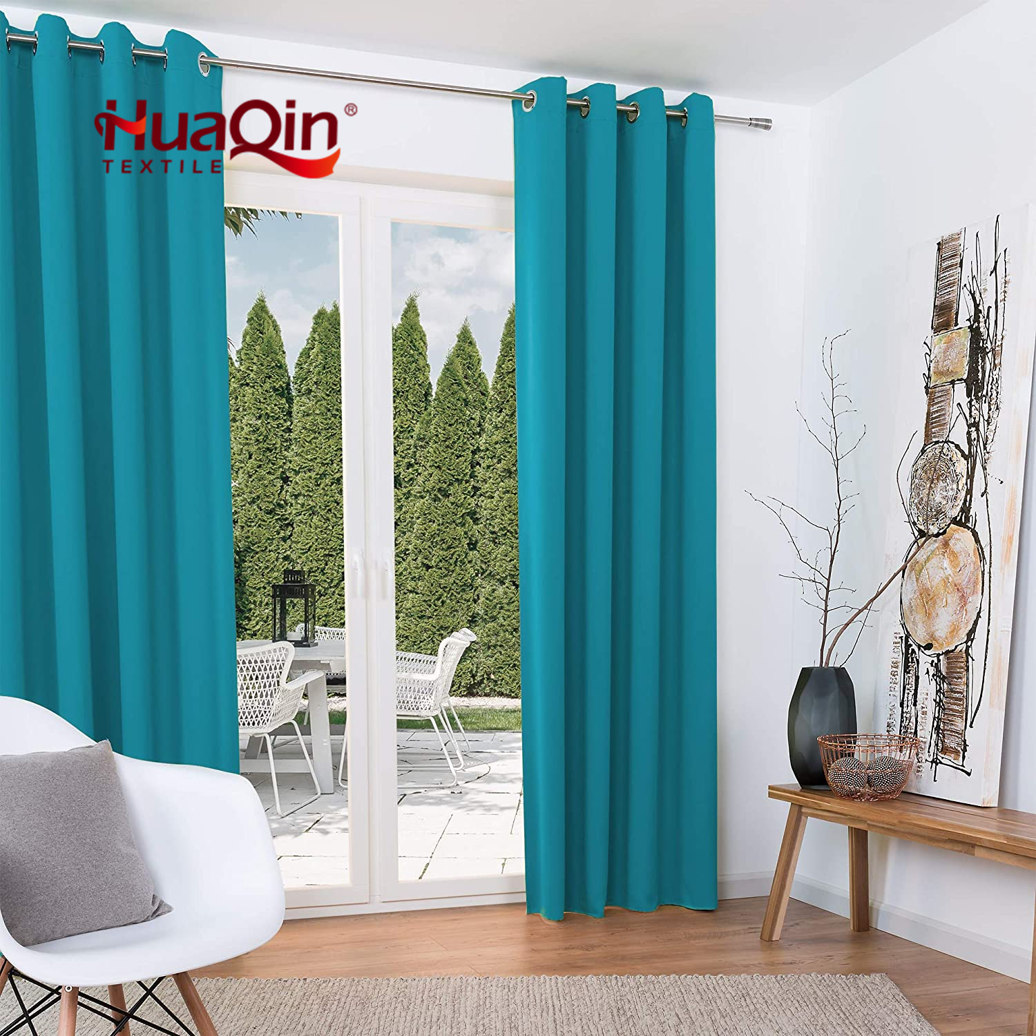 Turkish Luxury House Hotel Office Light Blinds Yarn Dyed Window Curtains