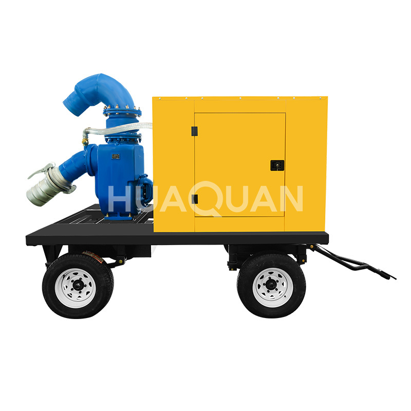 Factory Price Trailer Canopy Diesel Cummins Engine Water Pump Set Self-Priming Pump 80kw