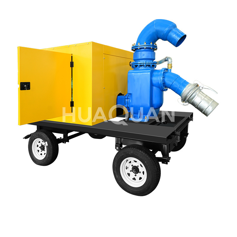 Factory Price Trailer Canopy Diesel Cummins Engine Water Pump Set Self-Priming Pump 80kw