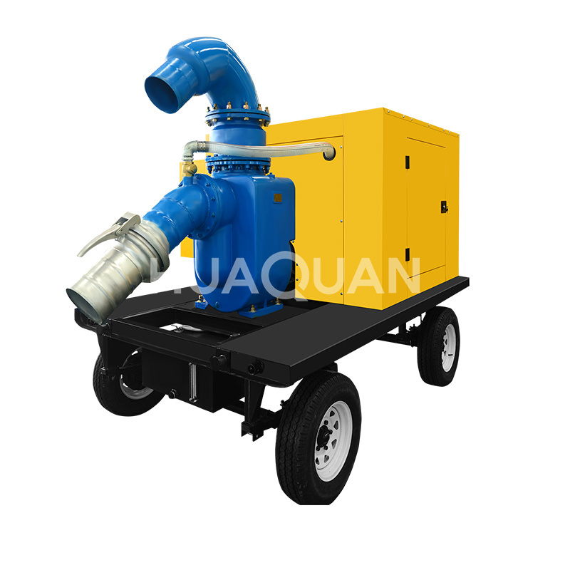 Factory Price Trailer Canopy Diesel Cummins Engine Water Pump Set Self-Priming Pump 80kw