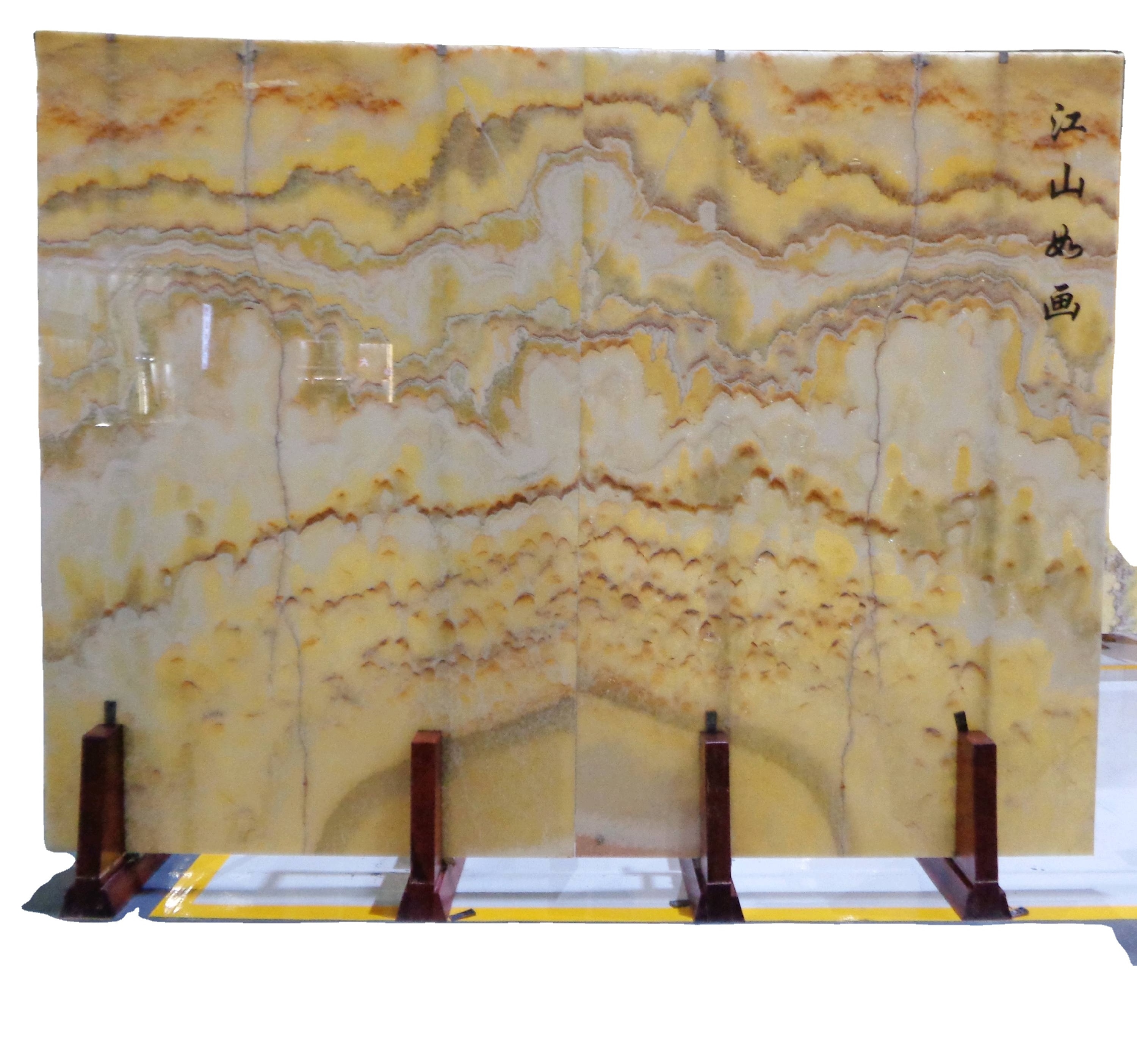 Factory Price Flooring Natural Yellow Tree Onyx Slab