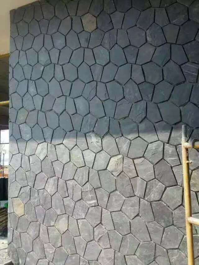 Slate Stone Tile Cheap Natural Outdoor Wall Black Antique Modern Wood Tile Hotel Wall Exterior Soft Tile Devine Mushroom Stone