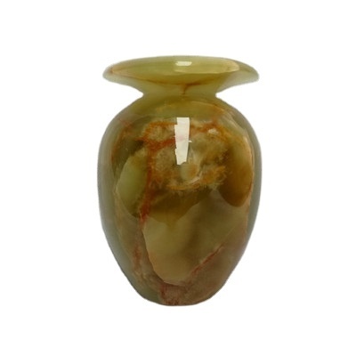 Cheap Polished natural green onyx stone vase