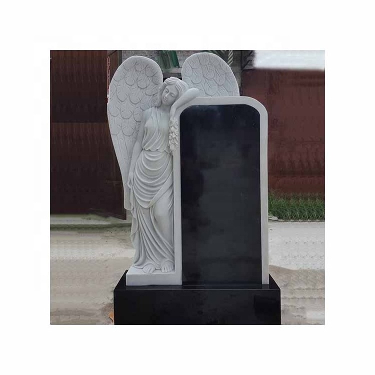 Hot Sale Cheap White Marble Angel Monument Baby Headstone Price