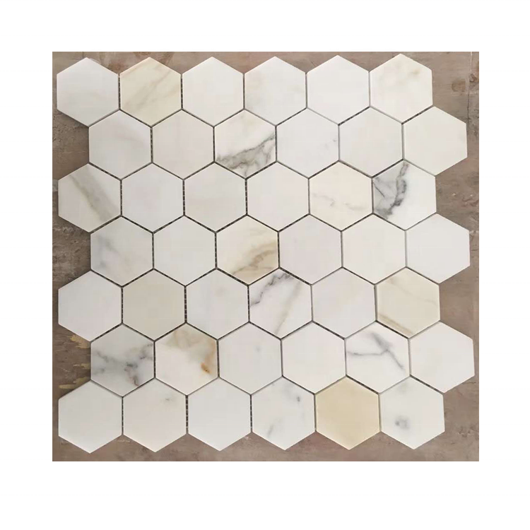 flower mosaic self adhesive 3d gel mosaic wall tile hexagon mosaic tile