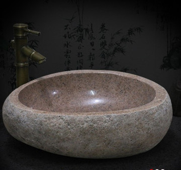 natural stone Bathroom sink Natural river stone wash basin