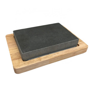 Hot Sales Best Quality Natural Basalt Stone Steak Set Black Cooking Lava Stone