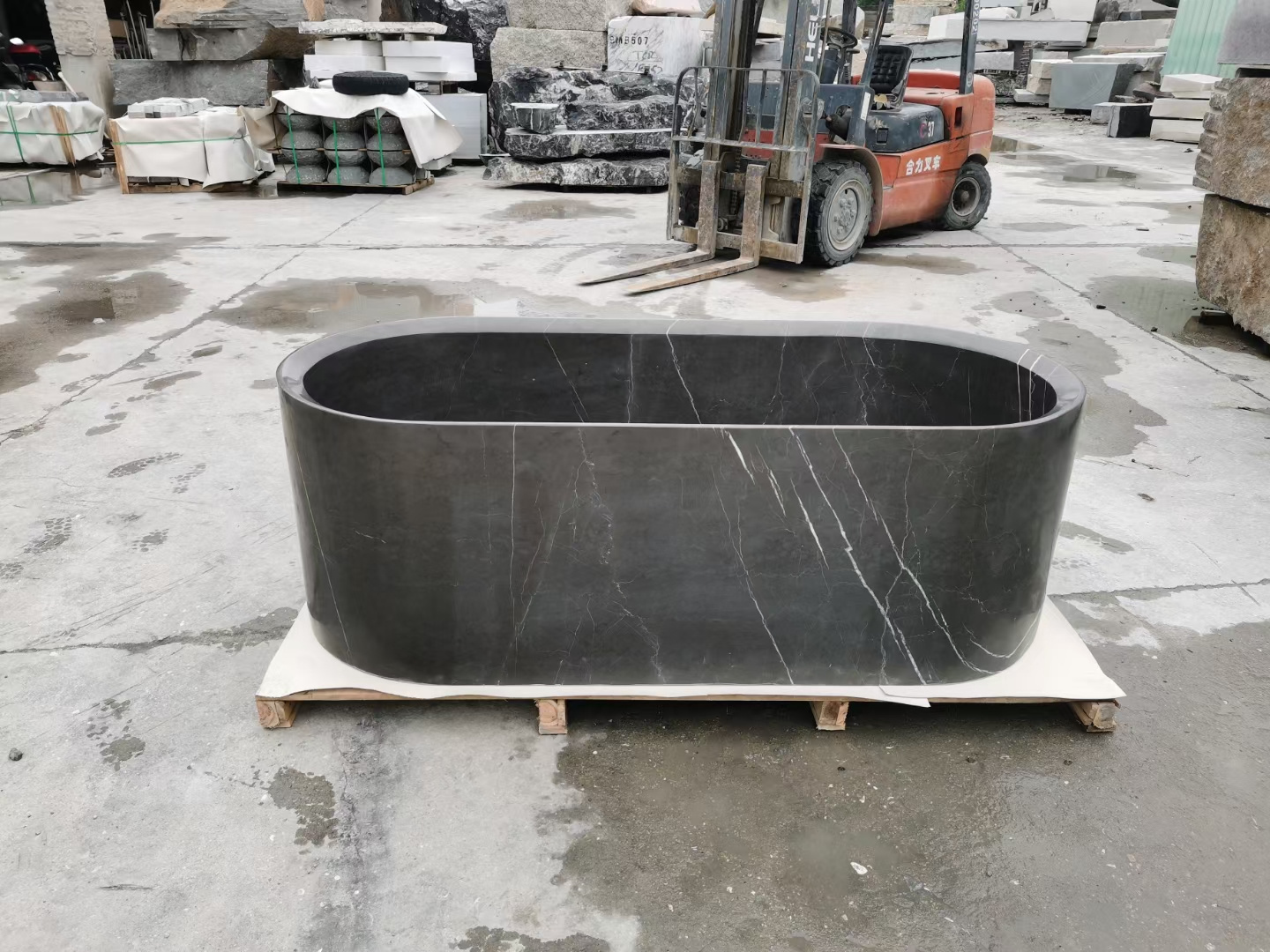 Factory Direct Sale High Quality Black Stone Bathtub for Adults and Children