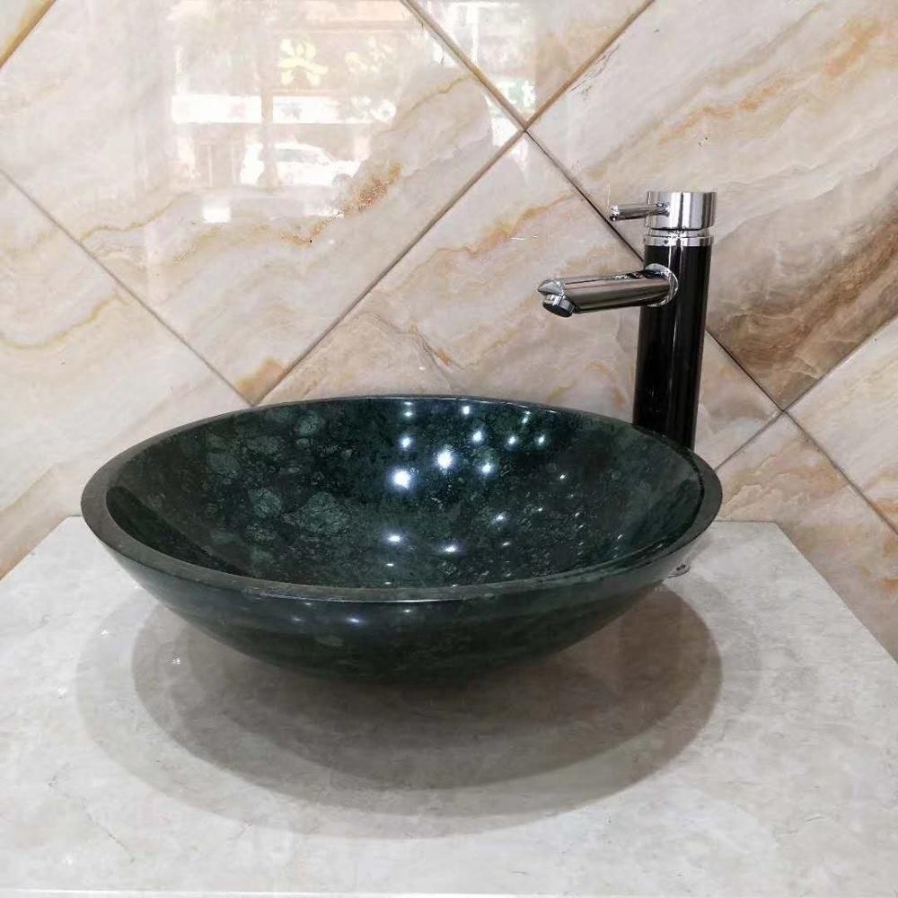 wholesale round circular shape marble bathroom wash basin