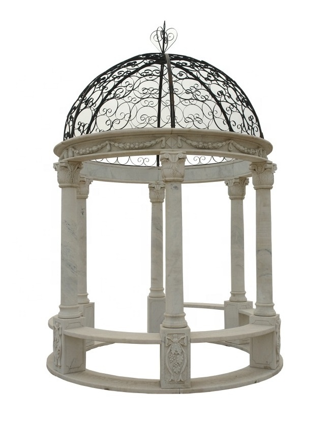 New Design white marble gazebos for sale