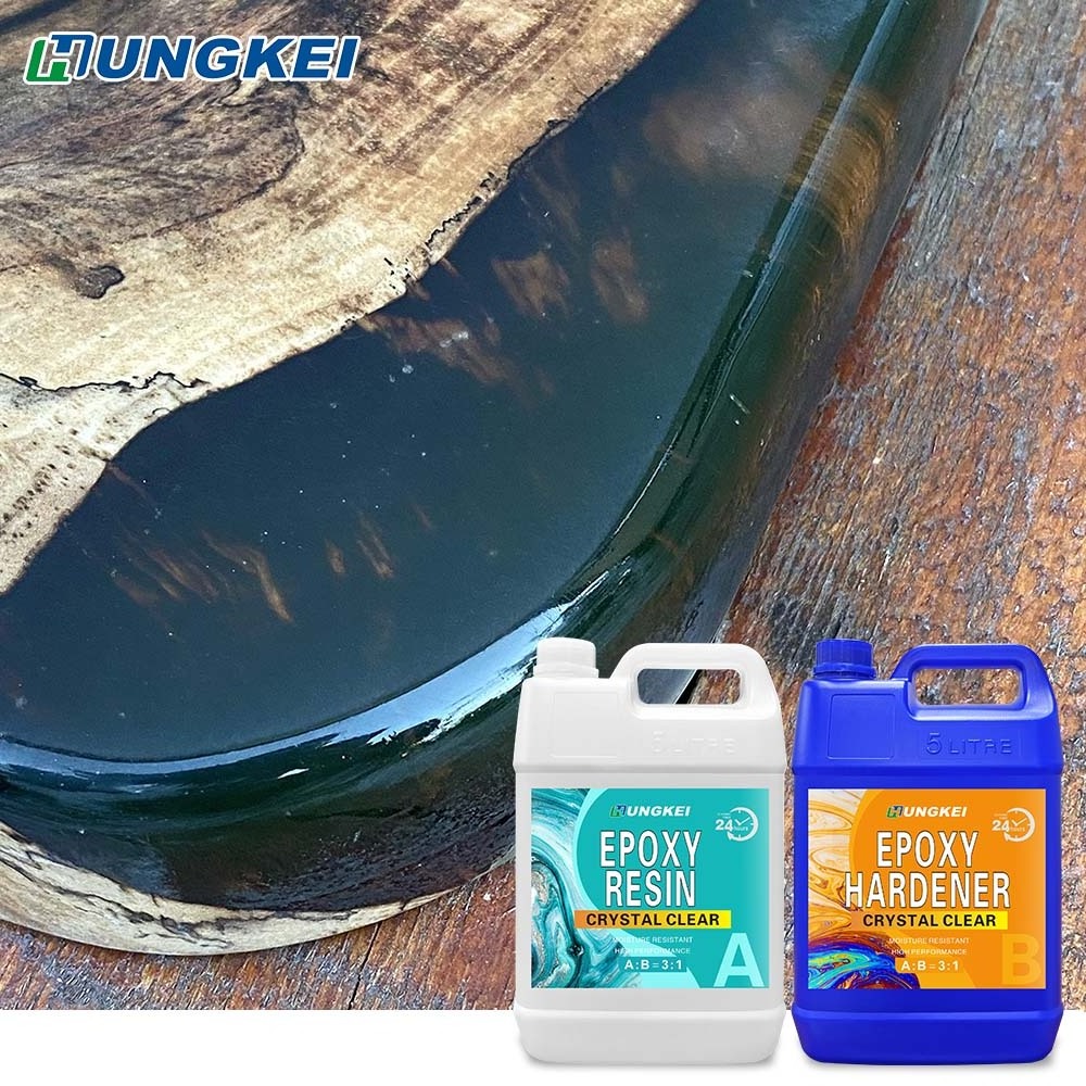 HUNGKEI Crystal Clear Epoxy Resin Table Art Hardener Wood Manufacturers Price Epoxy Resin