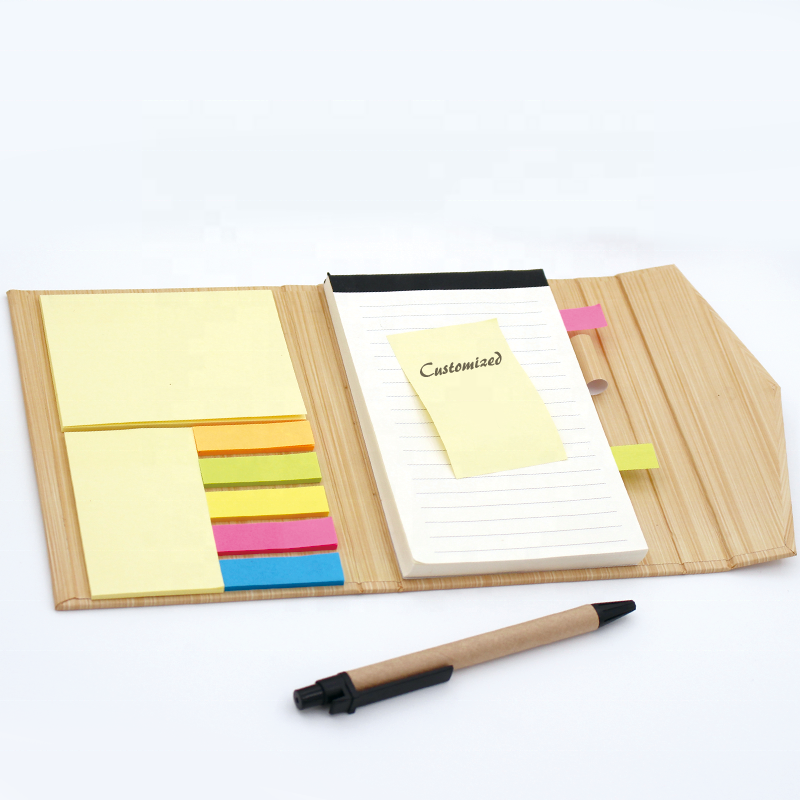 Promotional Gifts Fashionable colorful sticky notes with pen and magnetic Memo Pad Notepad