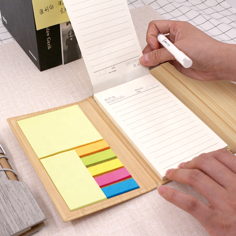 Promotional Gifts Fashionable colorful sticky notes with pen and magnetic Memo Pad Notepad