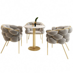 Nordic Western Restaurant Booth Sofa With Coffee Shop Milk Tea Shop Table