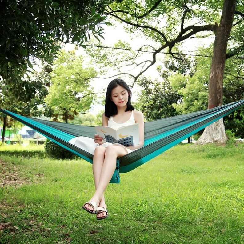 2023 Ultra-Light Outdoor Hammock Portable Camp Anti-Rollover Load-Bearing Strong Recreational Camping Hammock