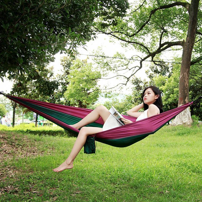 2023 Ultra-Light Outdoor Hammock Portable Camp Anti-Rollover Load-Bearing Strong Recreational Camping Hammock