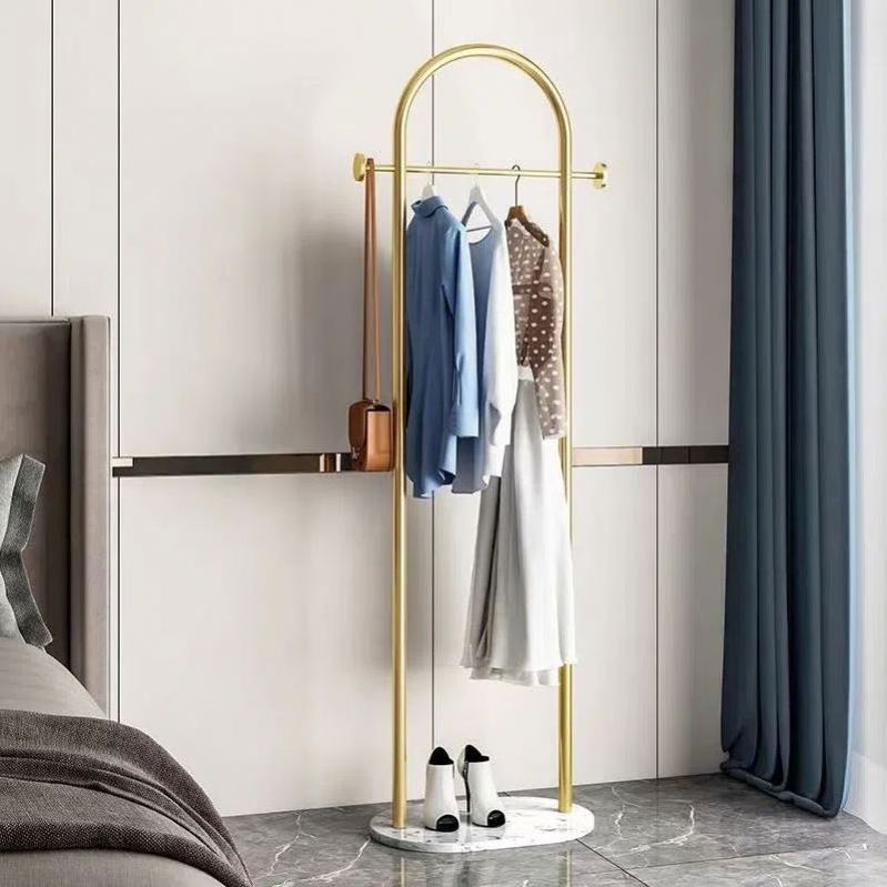 Nordic Clothes Hanger Rack Stand Coat Rack Floor-To-Ceiling Gold Coat Rack For Home Bedroom