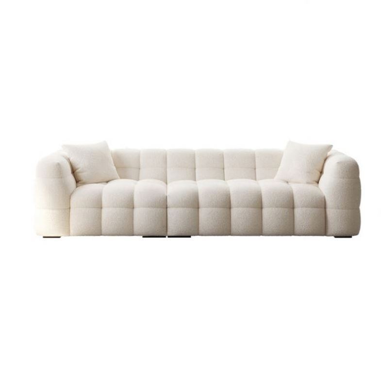 2023 Suessen Marshmallow Style Lamb Wool Fabric Living Room Sectional Sofa For Small Places