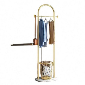 Nordic Clothes Hanger Rack Stand Coat Rack Floor-To-Ceiling Gold Coat Rack For Home Bedroom