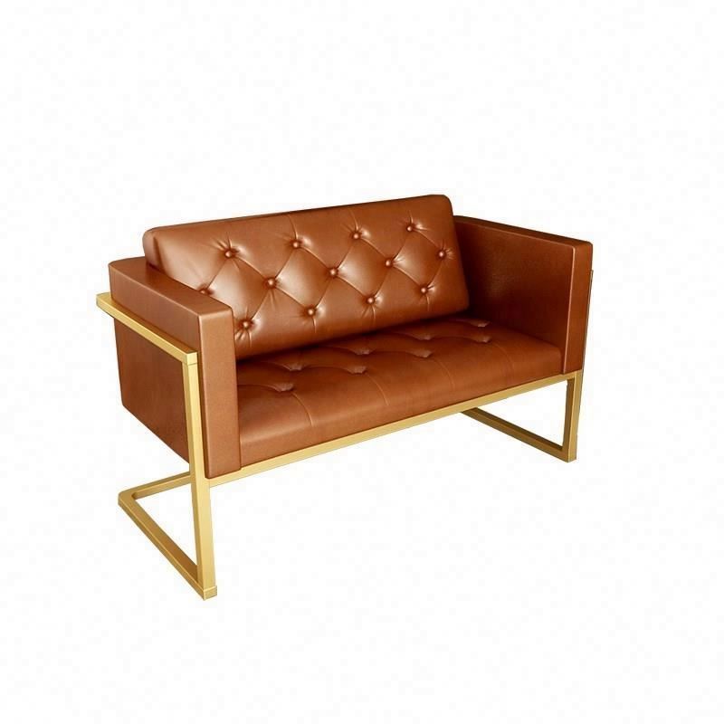 Cafe Leather Velvet Sofa Set Milk Tea Shop Table And Chair Simple Double Leisure Bar Office Modern Sofa